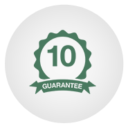 10 year guarantee logo