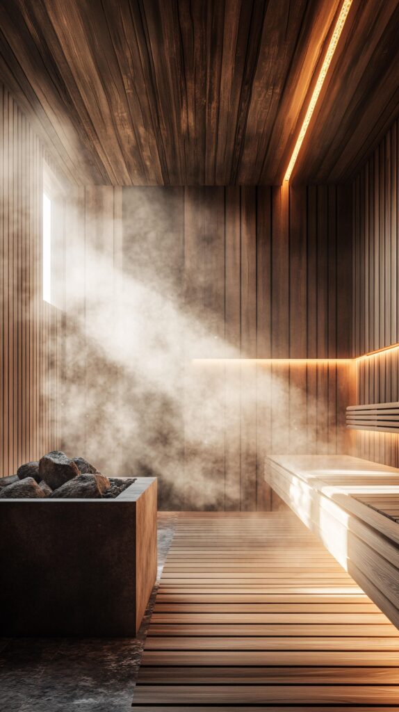 inside garden sauna 