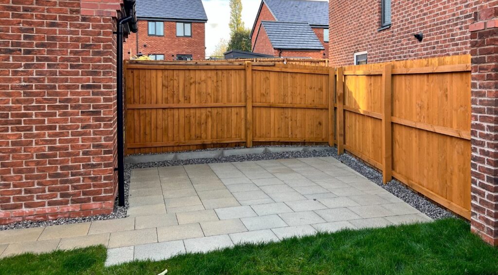 paving slab garden room base