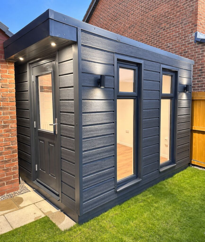 modern garden room in manchester entertainment space