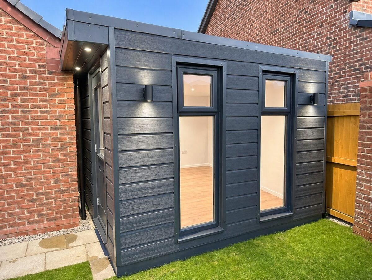 modern garden room studio in manchester