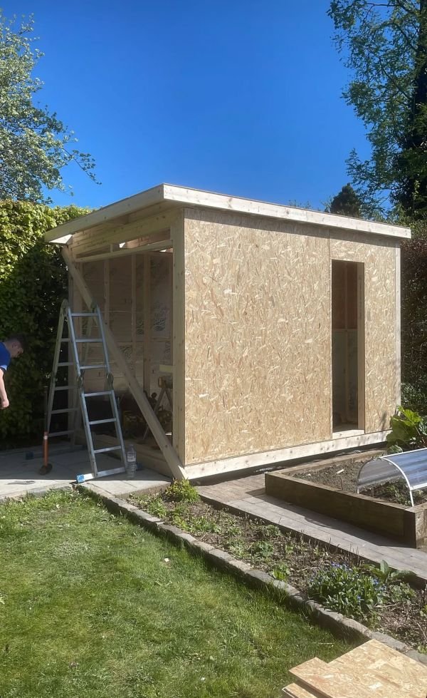 garden gym in macclesfield cheshire by lux garden rooms timber frame construction