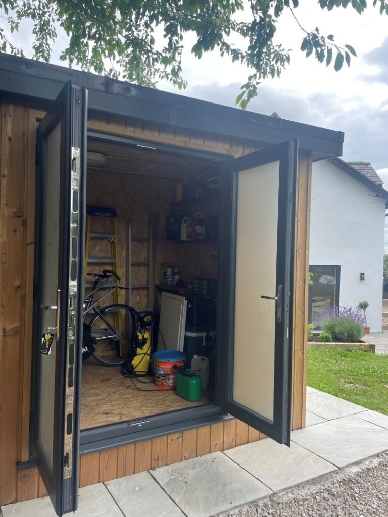 hair salon garden room warrington store room doors open