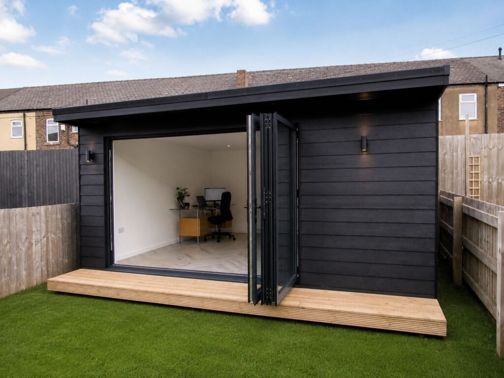garden office and living space front view